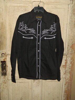 Liquidwest Western Snap Front Embroidered Shirt Sz XL (W-43)